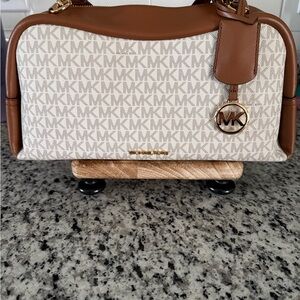 Michael Kors Tan and Cream Satchel